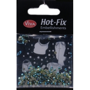 Hot-Fix kamínky Osmihran Zelený duhový 3mm