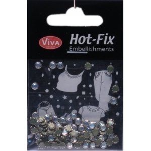 Hot-Fix kamínky Duhové ve stříbře 4mm