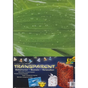 Transparentní papír 5 listů 115g 23x33cm Kapky na listech